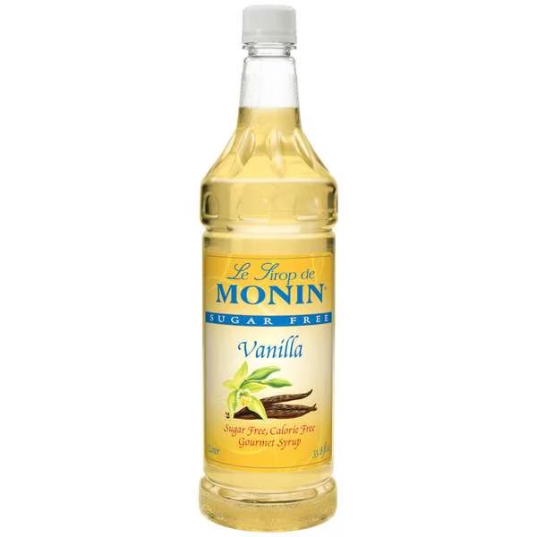 Monin Vanilla Syrup Kosher 1 Liter Bottle, PK4, Monin, Mfr#: M-FS045F